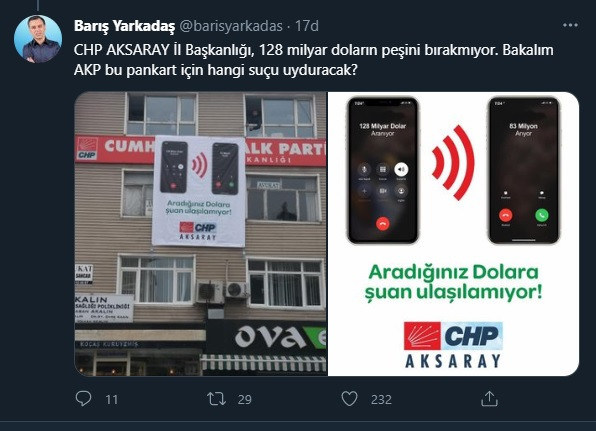 CHP'nin yeni '128 milyar dolar' afişi: 'Bakalım AKP buna hangi suçu uyduracak?' - Resim : 2
