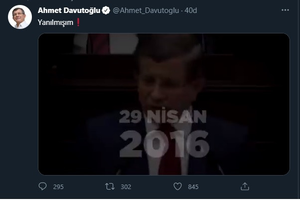 Ahmet Davutoğlu'ndan AKP'yi sarsacak 5 dakikalık video: Yanılmışım! - Resim : 1