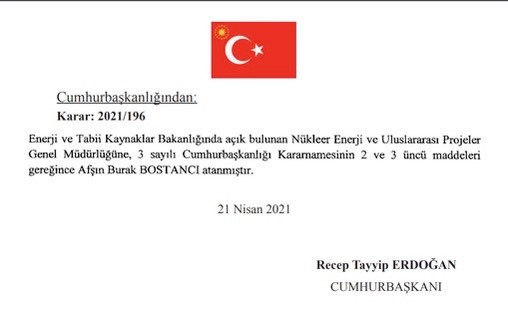 Nükleer Enerji Genel Müdürlüğü'ne AKP’li Naci Bostancı’nın oğlu atandı - Resim : 1