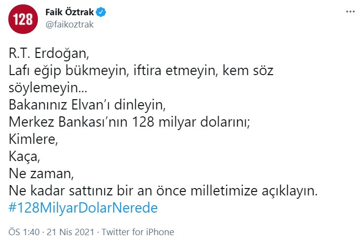 Faik Öztrak'tan Erdoğan'ın '128 milyar dolar' açıklamalarına yanıt - Resim : 2