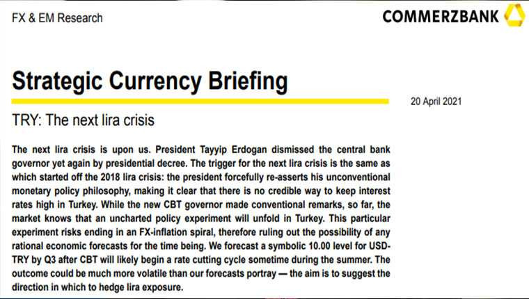 Alman Commerzbank'dan şok rapor: Bir sonraki lira krizi gelmek üzere - Resim : 1