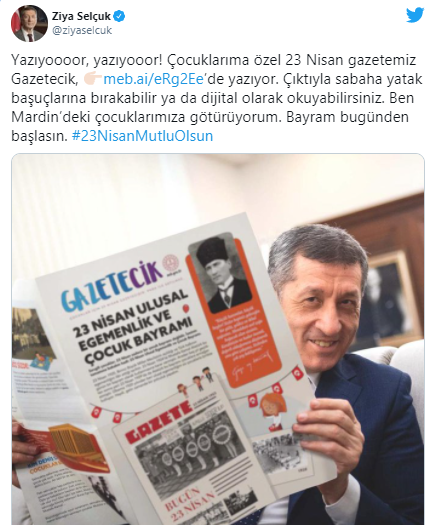 MEB'den çocuklar için '23 Nisan' gazetesi - Resim : 1