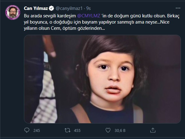 Kardeşi Can Yılmaz, Cem Yılmaz'ın doğum gününü böyle kutladı - Resim : 1