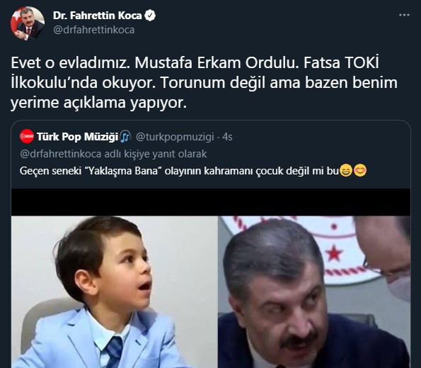 Fahrettin Koca yandaş medyanın hedefinde mi? A Haber 'torunu' dedi, gerçek bakın ne çıktı - Resim : 2