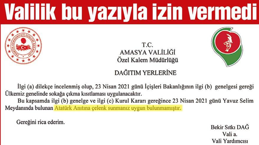 Pandemi Atatürk düşmanlığına da bahane oldu: Validen anıta çelenk yasağı! - Resim : 1
