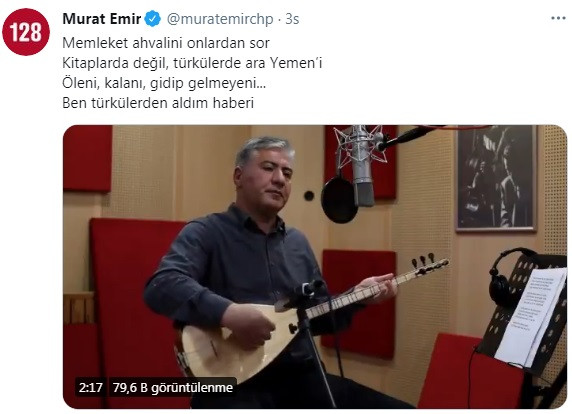 CHP'li Murat Emir'den sosyal medyayı sallayan türkü - Resim : 1