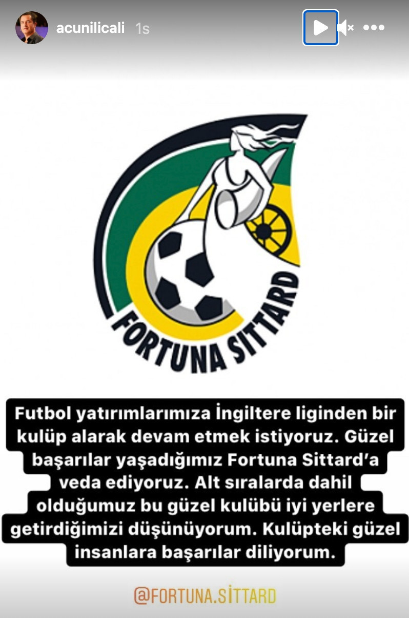 Acun Ilıcalı Fortuna Sittard'a veda etti, gözünü oraya dikti! - Resim : 1