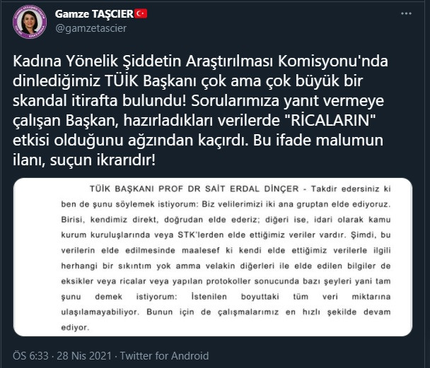 CHP'li Gamze Taşcıer: TÜİK Başkanı çok büyük ve skandal bir itirafta bulundu! - Resim : 2