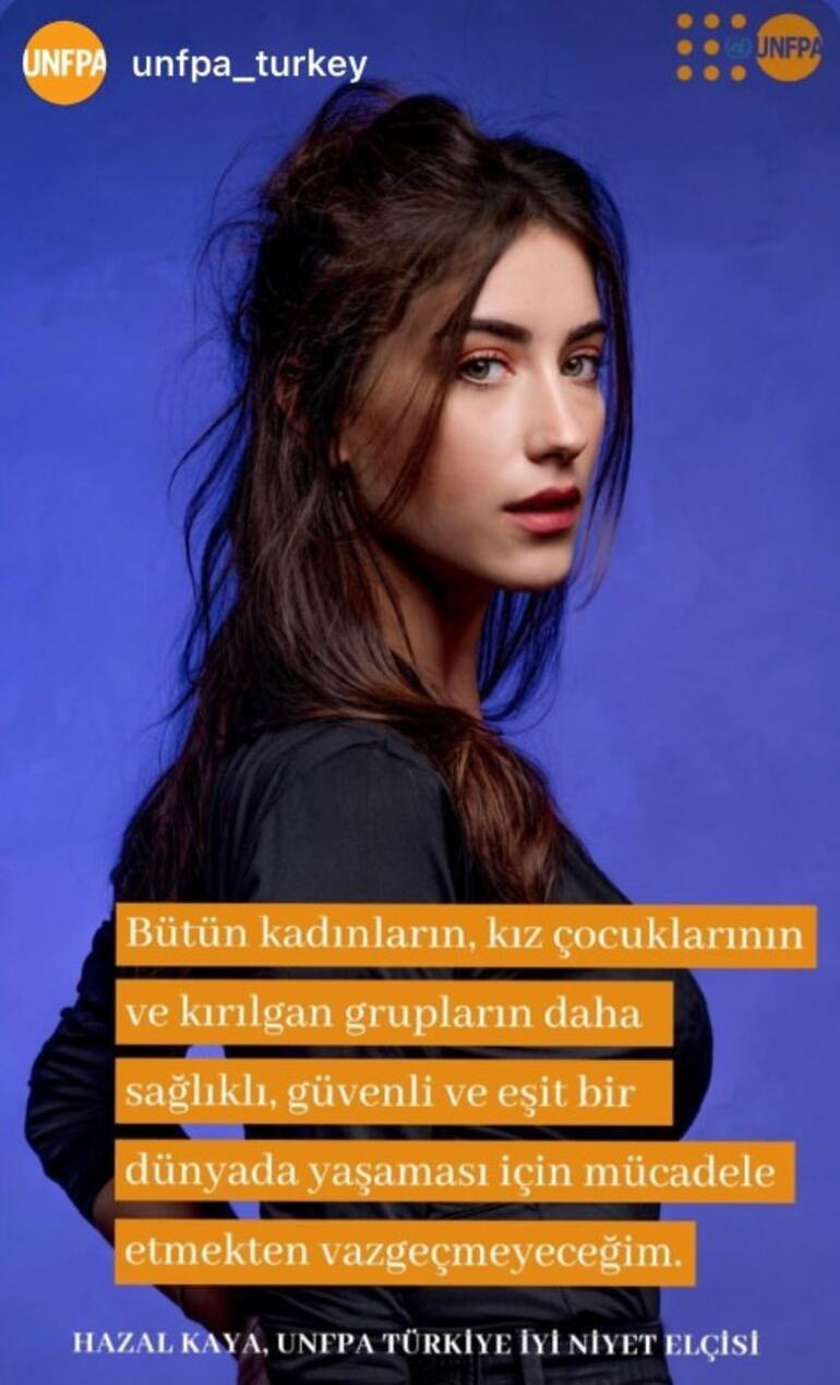 Hazal Kaya, 'İyi Niyet Elçisi' seçildi - Resim : 1