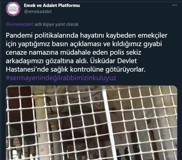 Polis 'gıyabi cenaze namazı'na cami içinde müdahale etti: Gözaltılar var! - Resim : 1