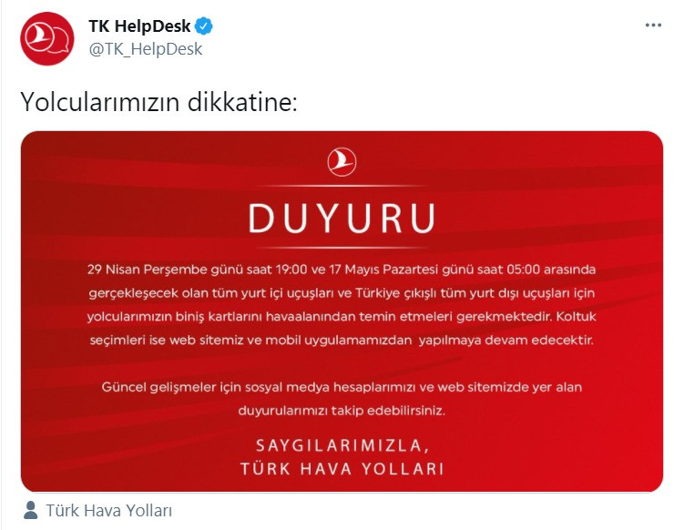 THY'den biniş kartı açıklaması - Resim : 1