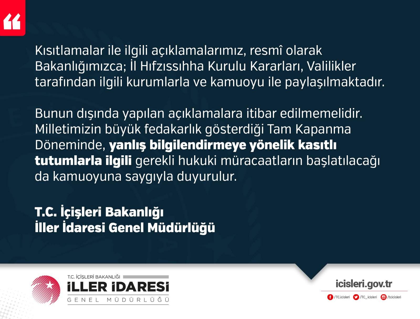 'Alkol yasağı kalktı' paylaşımının ardından İçişleri Bakanlığı'ndan dikkat çeken açıklama - Resim : 1