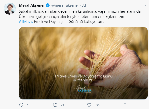 Meral Akşener'den 1 Mayıs mesajı - Resim : 1