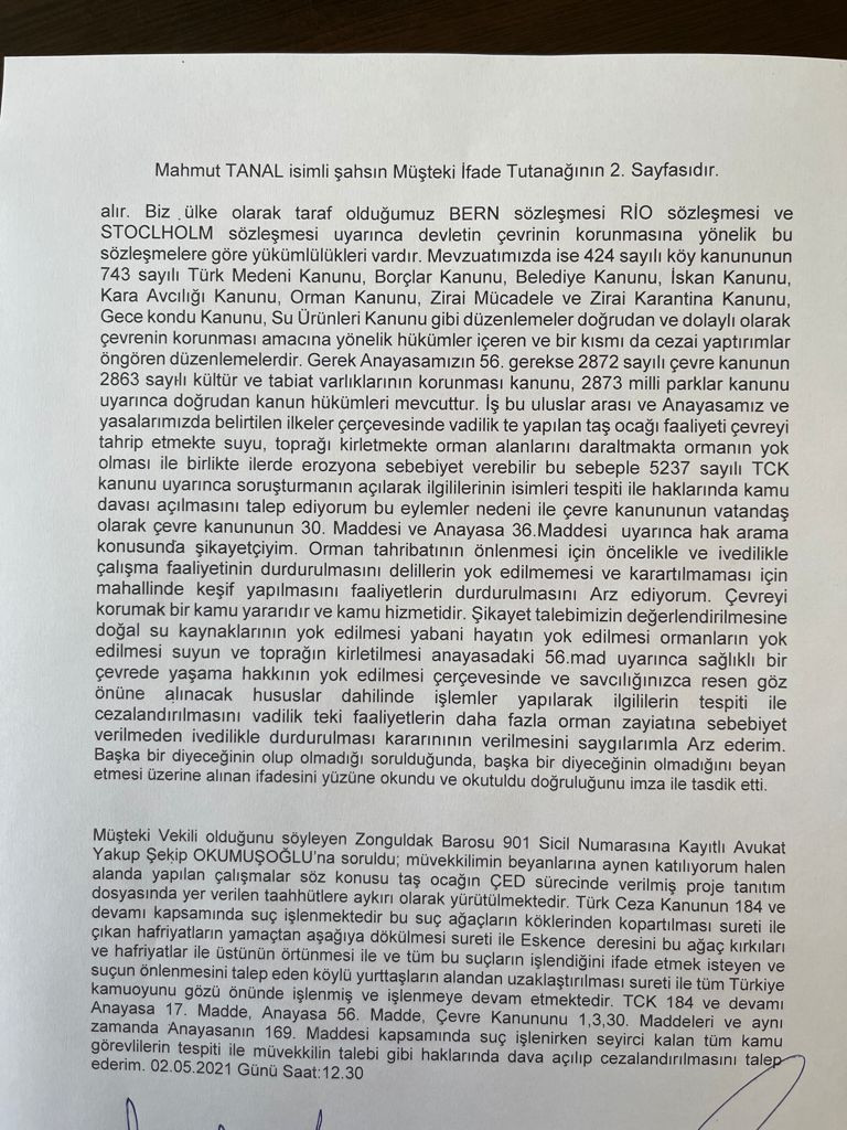 İkizdere'de bugün: Mahmut Tanal, iş makinesinin üzerine çıktı, Cengiz İnşaat hakkında suç duyurusunda bulundu - Resim : 7