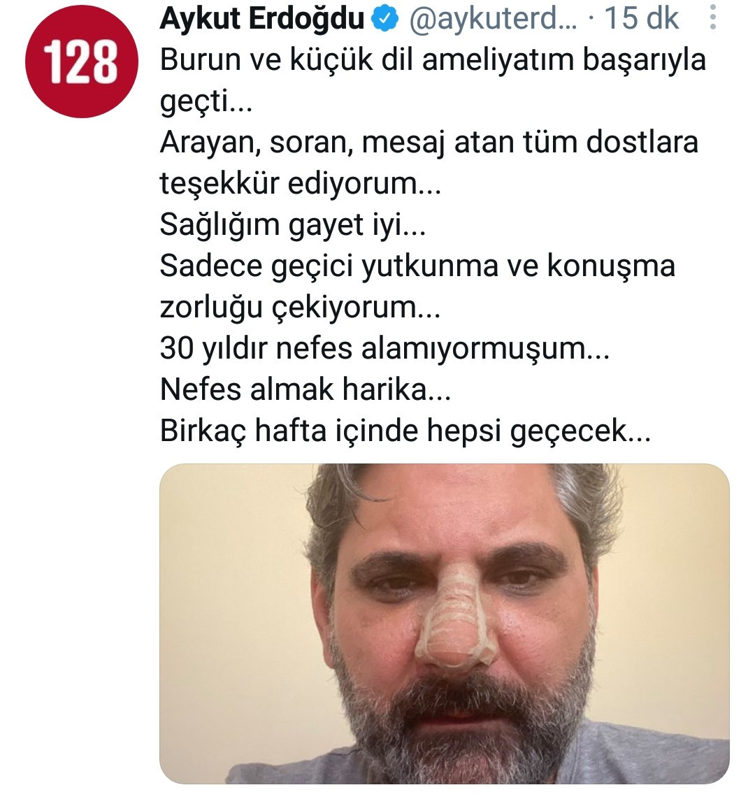 CHP'li Aykut Erdoğdu, burun ameliyatı oldu - Resim : 2