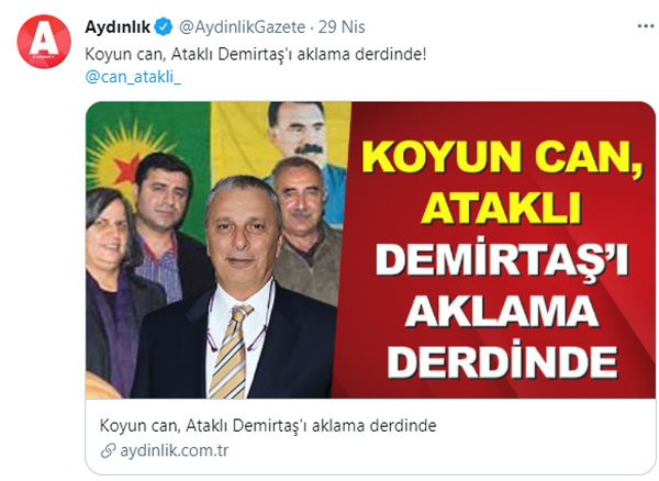 Can Ataklı’dan Aydınlık gazetesine tepki - Resim : 1