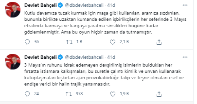 Devlet Bahçeli: Neye ve kime hizmet ettikleri belli olan kirli yüzlerin tezgahı çoktan bozulmuştur - Resim : 2