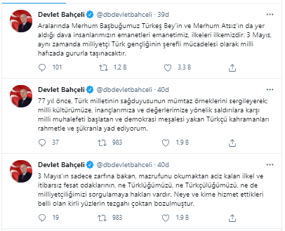 Devlet Bahçeli: Neye ve kime hizmet ettikleri belli olan kirli yüzlerin tezgahı çoktan bozulmuştur - Resim : 3