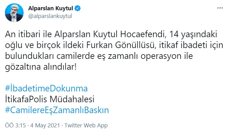 Furkan Vakfı kurucusu Alparslan Kuytul gözaltına alındı - Resim : 2