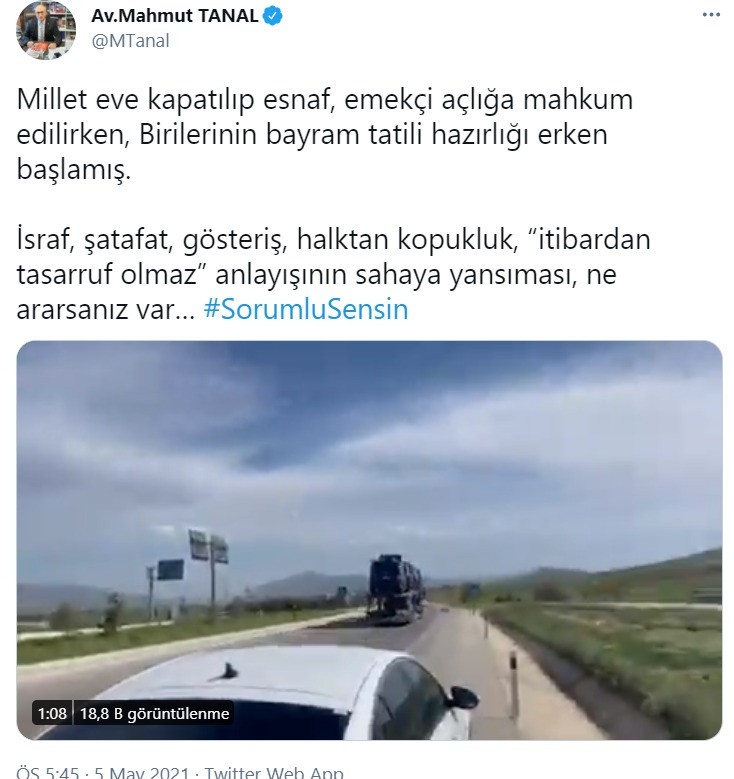 CHP'li Mahmut Tanal Saray'ın israf videosunu paylaştı: Birilerinin bayram tatili hazırlığı erken başlamış - Resim : 1