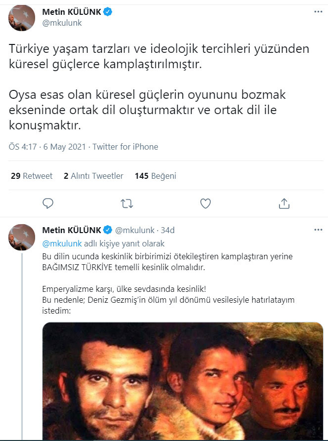 Erdoğan'ın 'çocukluk arkadaşı' olan AKP'li isim Deniz Gezmiş'i böyle andı - Resim : 1