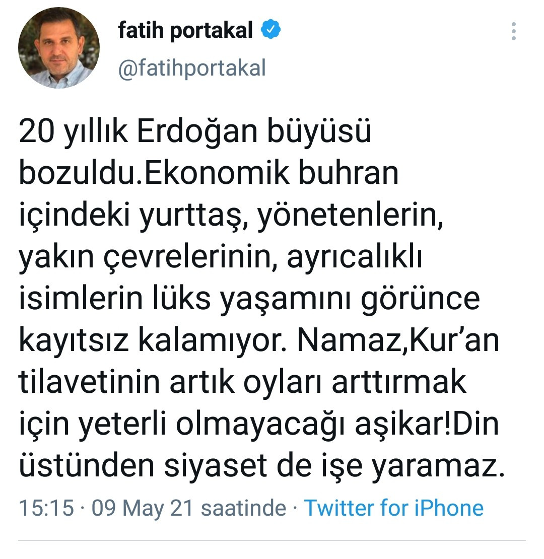 Fatih Portakal'dan 'erken seçim' yorumu: 20 yıllık Erdoğan büyüsü bozuldu - Resim : 1