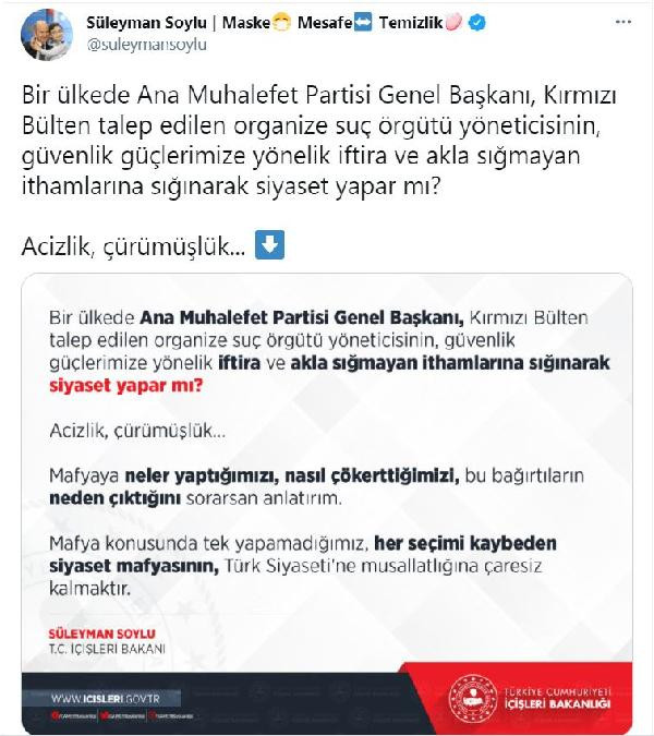 Süleyman Soylu'dan Kılıçdaroğlu'na 'Sedat Peker' yanıtı - Resim : 2