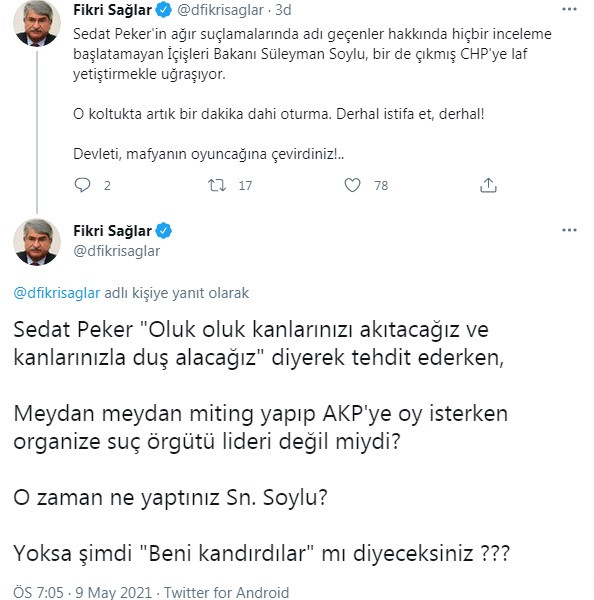 CHP'den Süleyman Soylu'ya istifa çağrısı: 'Beni kandırdılar' mı diyeceksiniz? - Resim : 2