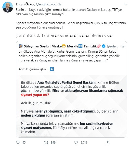 CHP'den Süleyman Soylu'ya 'Sedat Peker ve Öcalan' göndermeli bomba Kılıçdaroğlu yanıtı - Resim : 3