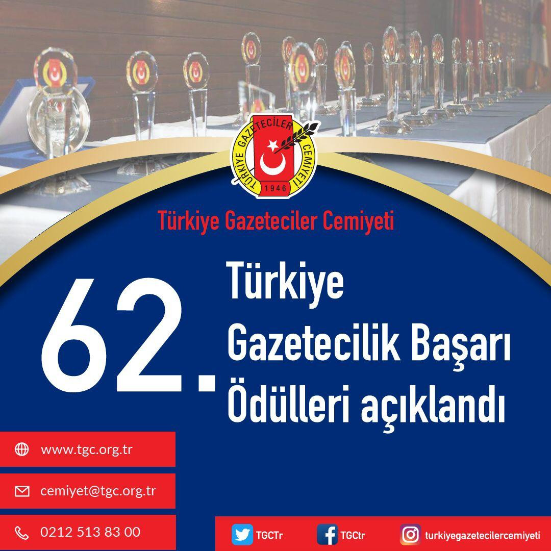 TGC Türkiye Gazetecilik Başarı Ödülleri açıklandı - Resim : 1