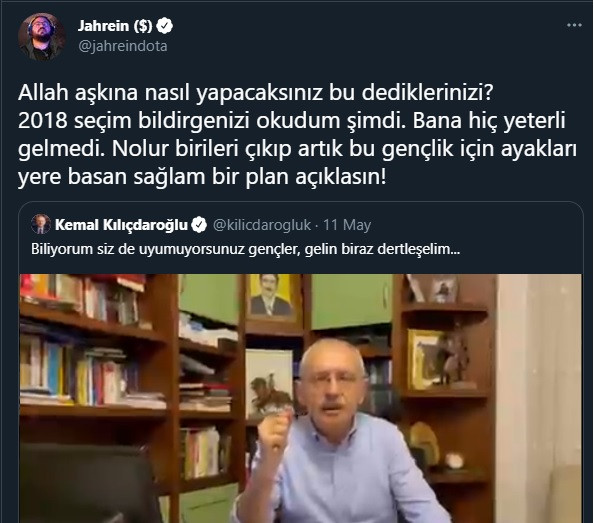 Kılıçdaroğlu'ndan YouTube yayıncısı Jahrein'e mesaj: Chat hazır olunca haber ver - Resim : 1