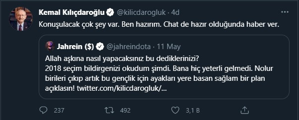 Kılıçdaroğlu'ndan YouTube yayıncısı Jahrein'e mesaj: Chat hazır olunca haber ver - Resim : 2