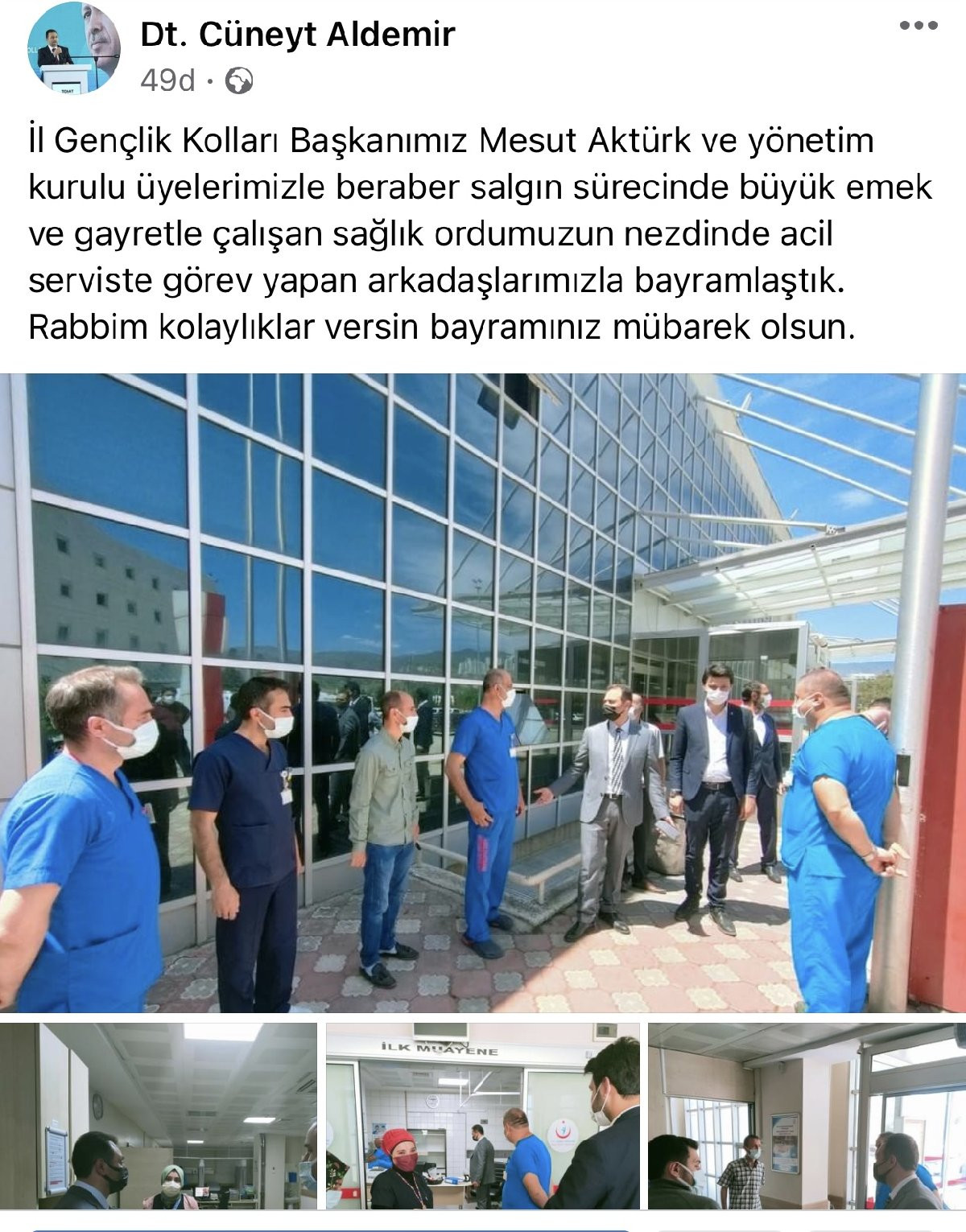 AKP il başkanı hastaneyi ziyaret edecek diye sağlıkçıları hazır kıta beklettiler - Resim : 1