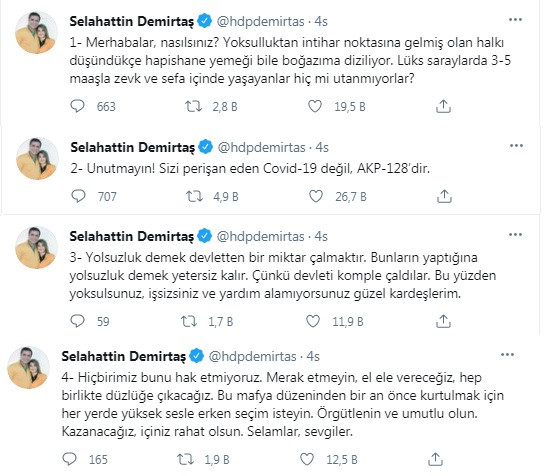 Selahattin Demirtaş: Mafya düzeninden kurtulmak için her yerde yüksek sesle erken seçim isteyin - Resim : 1