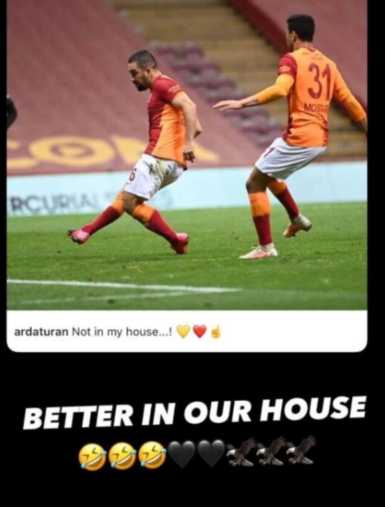 Beşiktaşlı futbolcu Arda Turan'ın paylaşımı ile böyle alay etti - Resim : 1