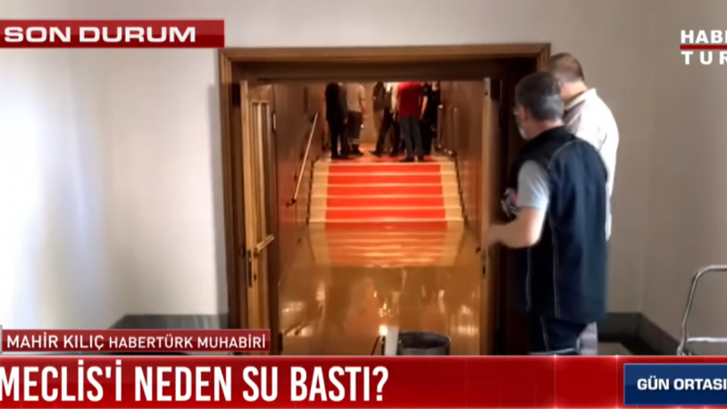 Boru patladı: TBMM'de su baskını - Resim : 1