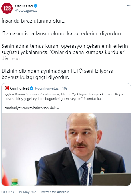 Süleyman Soylu'nun 'bana kumpas kuruldu' sözlerine Özgür Özel'den yanıt - Resim : 2