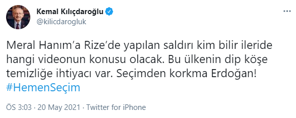 Rize'deki Akşener provokasyonuna Kılıçdaroğlu'ndan tepki - Resim : 1