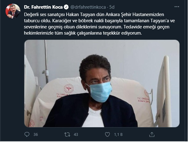 Fahrettin Koca'dan Hakan Taşıyan hayranlarını sevindiren paylaşım - Resim : 1