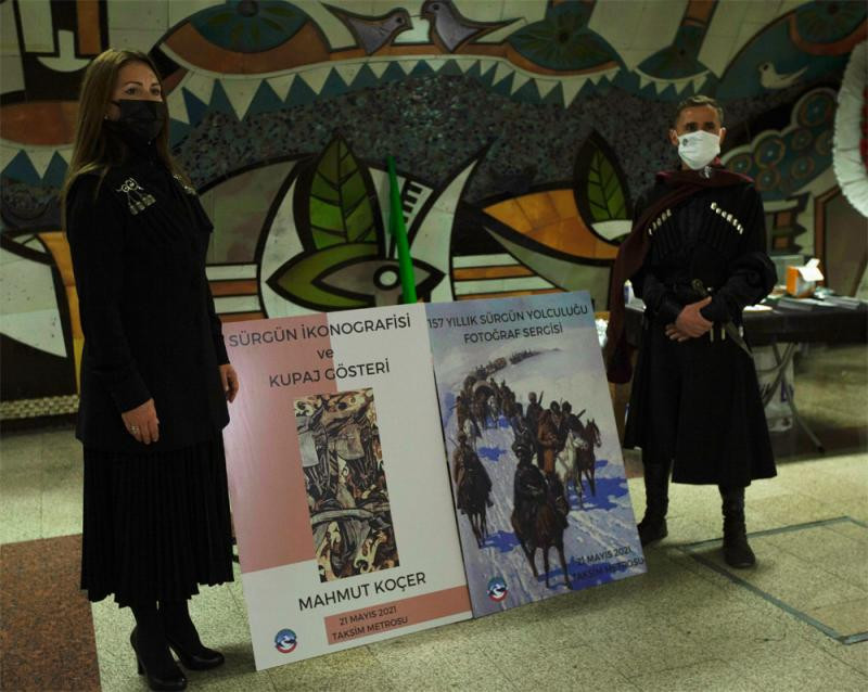 Çerkes Sürgün İkonografisi ve Fotoğraf Sergisi Taksim Metrosu'nda - Resim : 1