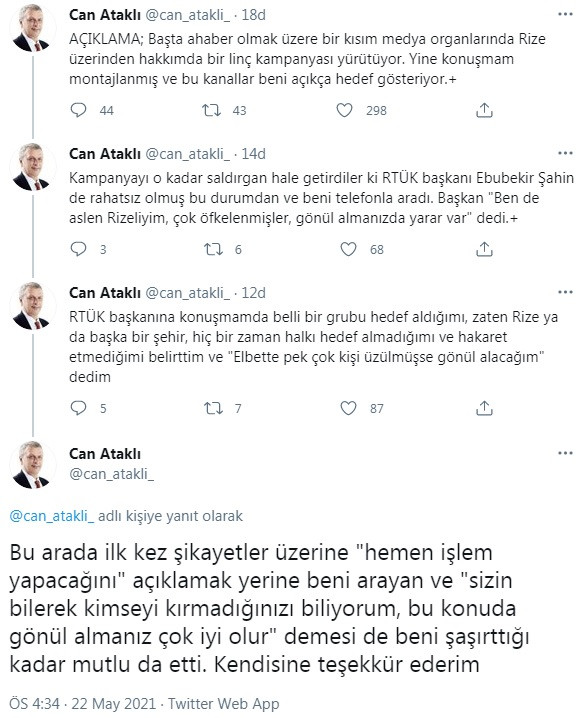 Yandaş medya ve Aktrollerin hedef gösterdiği Can Ataklı'yı şaşırtan telefon - Resim : 1