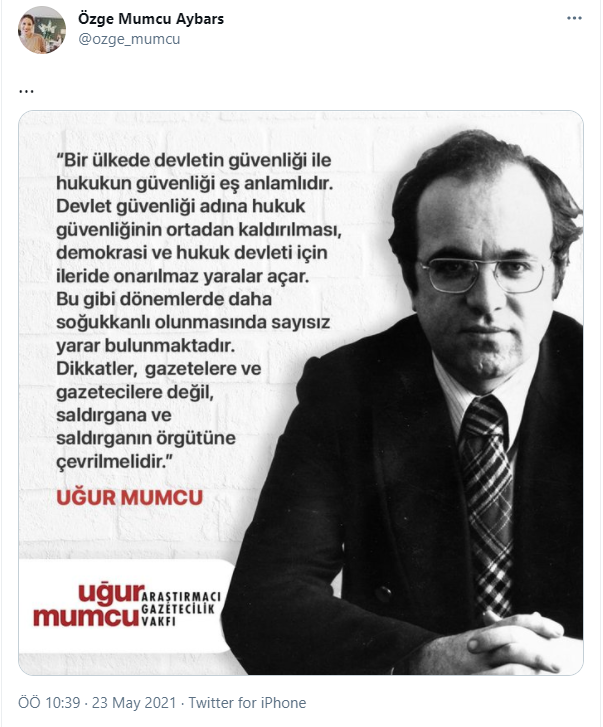 Sedat Peker'in Uğur Mumcu iddialarının ardından Özge Mumcu'dan anlamlı paylaşım - Resim : 3