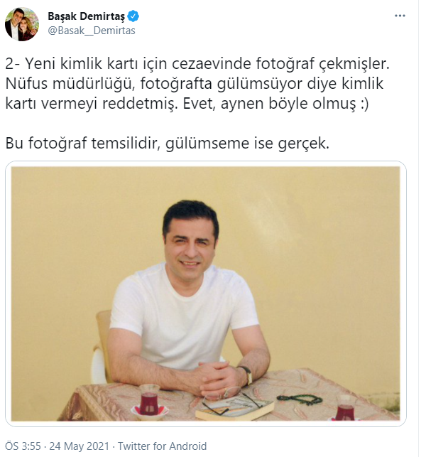 Başak Demirtaş: Selahattin Demirtaş'a fotoğrafta gülüyor diye kimlik kartı vermemişler - Resim : 3