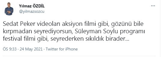 Yılmaz Özdil'den Habertürk'ün Süleyman Soylu yayınına Sedat Peker göndermeli ilginç yorum - Resim : 1