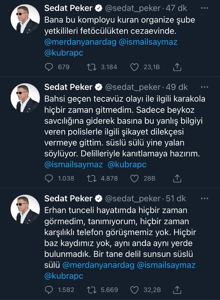 Süleyman Soylu konuştu, Sedat Peker canlı yayına soru yağdırdı! - Resim : 1