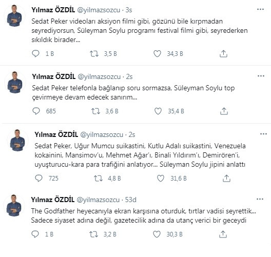 Yılmaz Özdil'den Habertürk'ün Süleyman Soylu yayınına ilişkin: Tırtlar vadisi seyrettik - Resim : 1