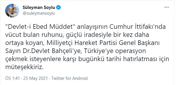 Bahçeli'nin açıklamalarının ardından Süleyman Soylu'dan dikkat çeken paylaşım! - Resim : 2