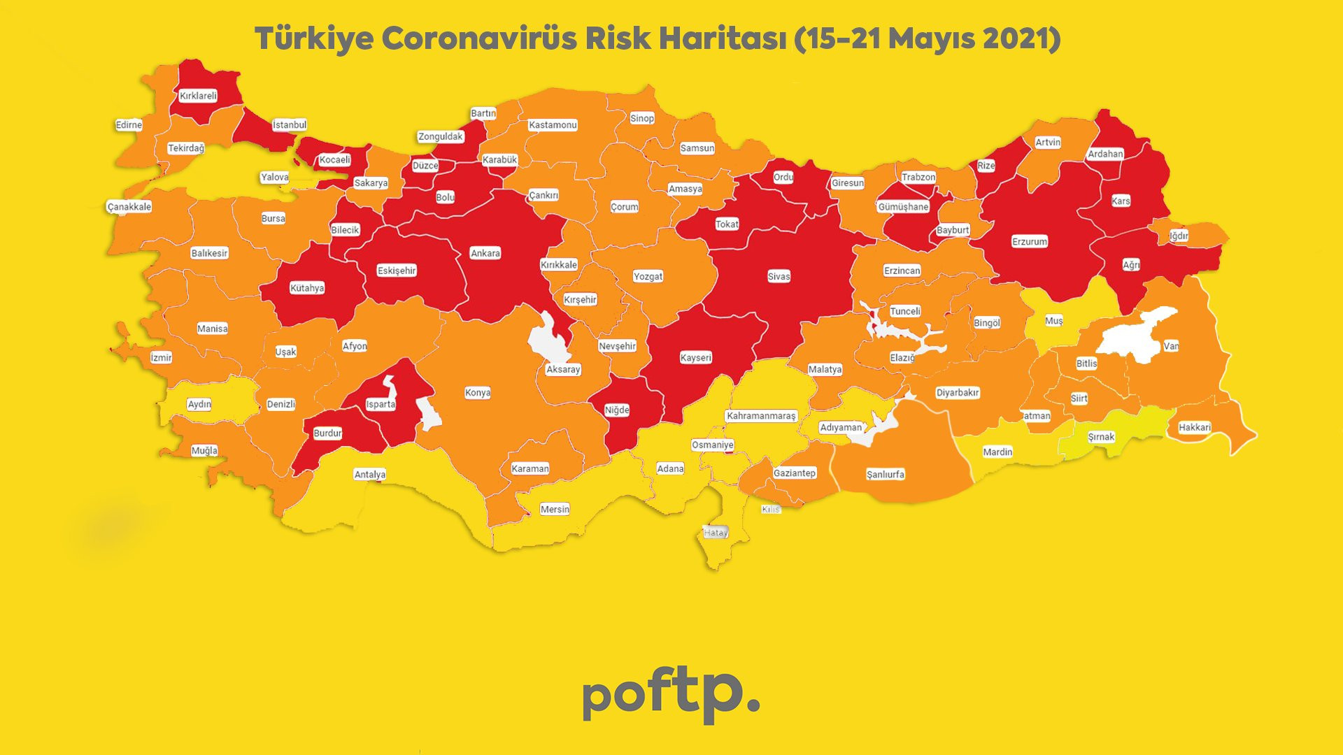 Bakanlığın yayımlamadığı koronavirüs risk haritası ortaya çıktı! - Resim : 1