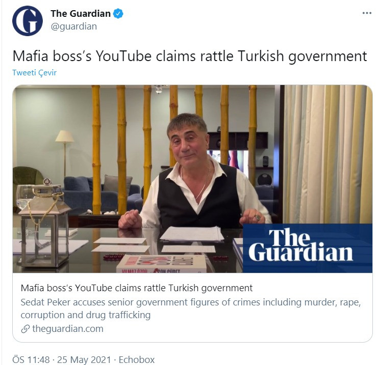 Sedat Peker The Guardian'da: Gelecek videolarıyla ilgili bomba iddia - Resim : 1