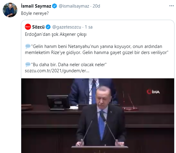 İsmail Saymaz'dan Erdoğan'ın Akşener'e yönelik tehdit gibi sözlerine dikkat çeken yorum - Resim : 2